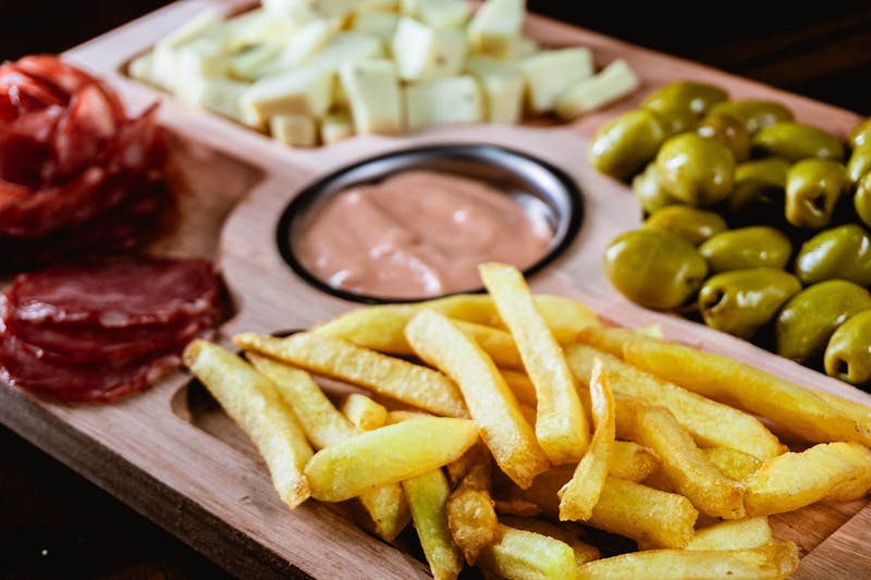 Loaded fries with cheese and toppings