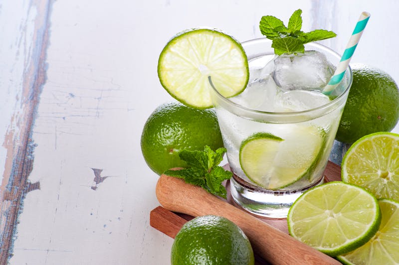 Fresh lemonade with mint